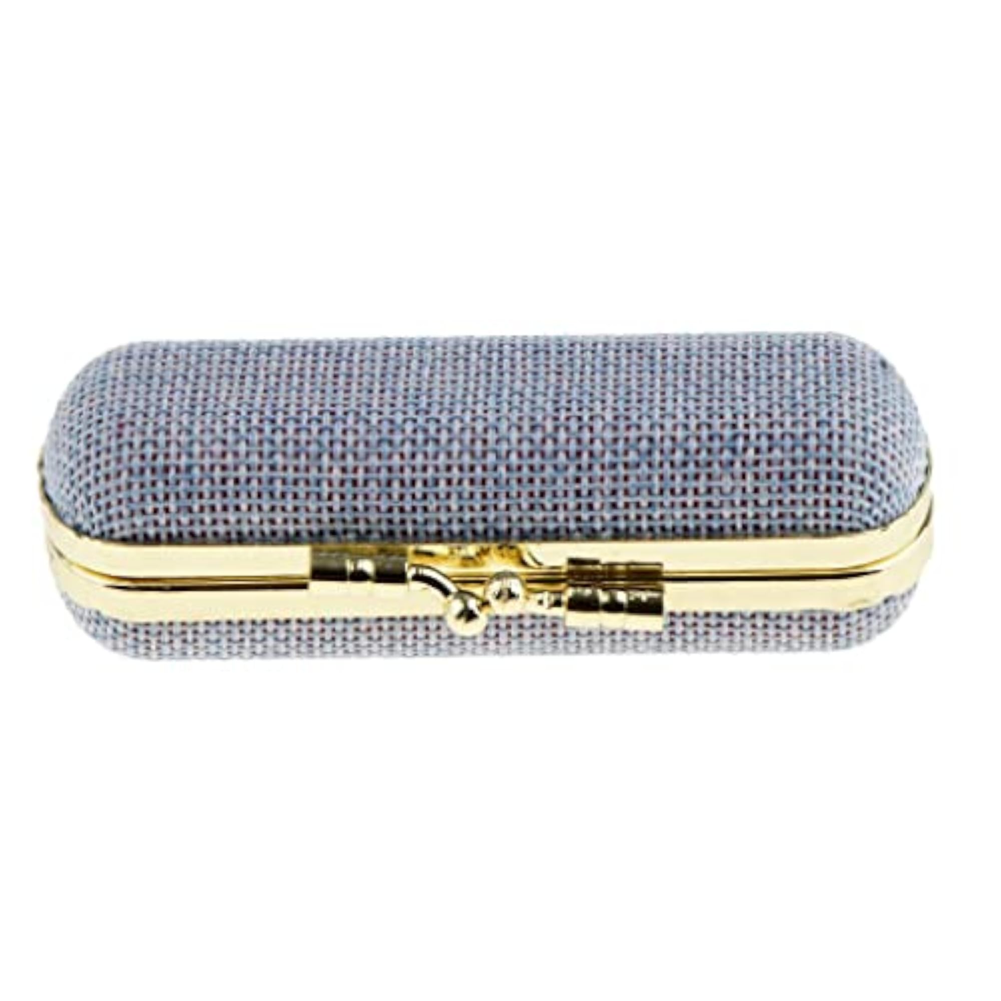Soft Linen Cover Lipstick Case Holder with Mirror